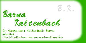 barna kaltenbach business card